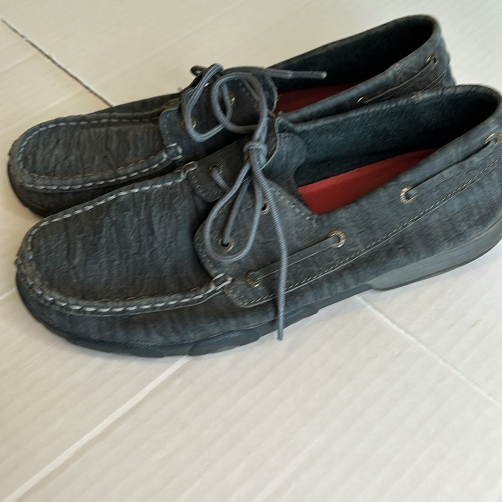 Twisted X Womens Charcoal Distressed Leather Driving Moc WDM0102. Size 10 - Picture 3 of 13